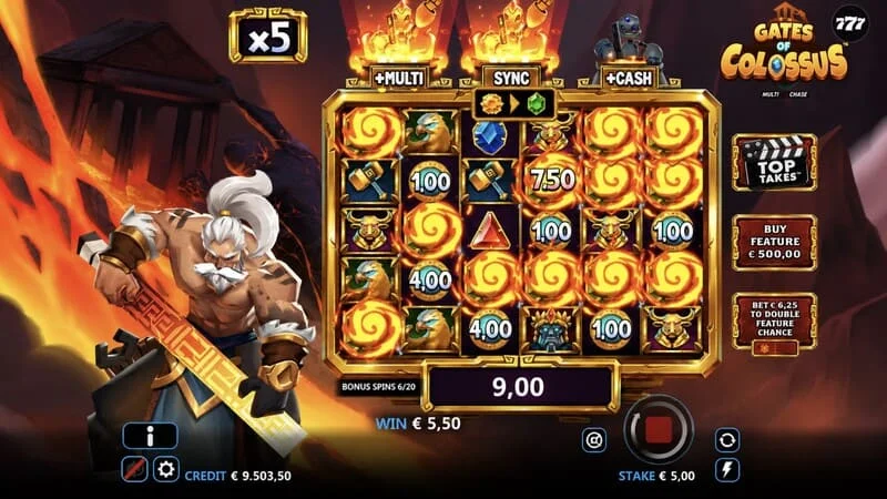 Gates of Colossus MultiChase - kombinasi kemenangan dalam permainan utama